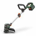Cordless string trimmer product shot on white background