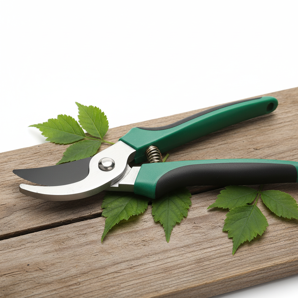 Pruning shears product shot on white background