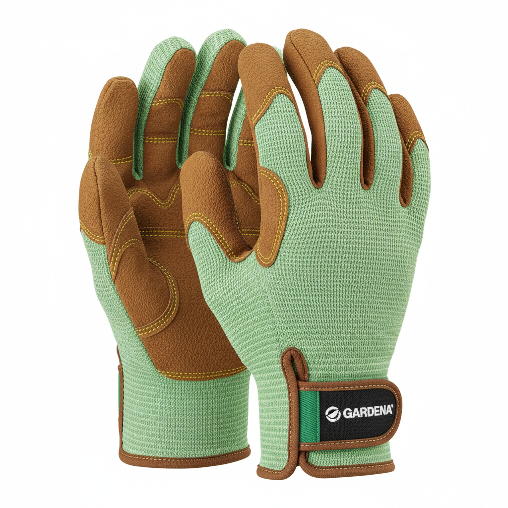 Protective garden gloves product shot on white background